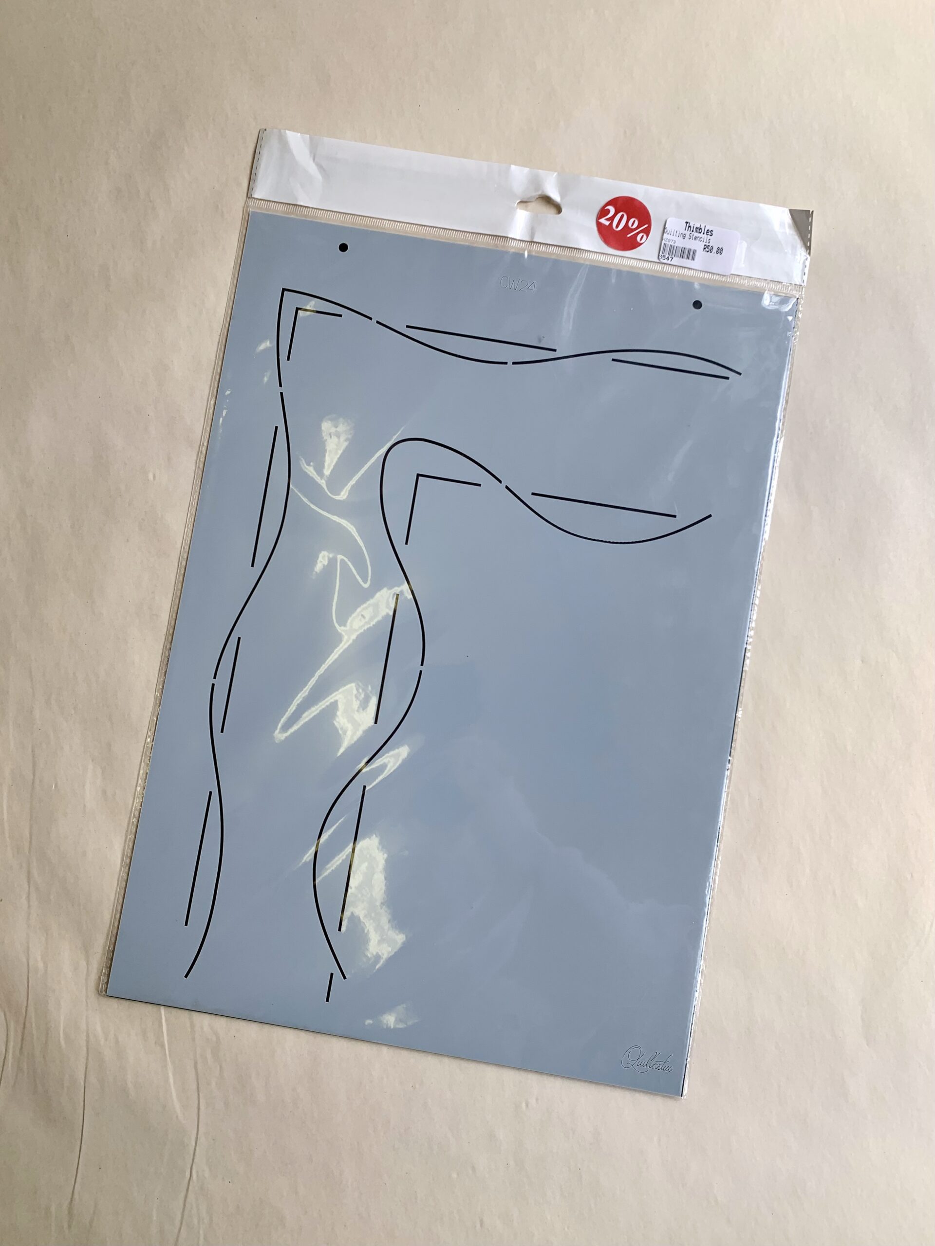 Flowing Vine Corner Quilting Stencil