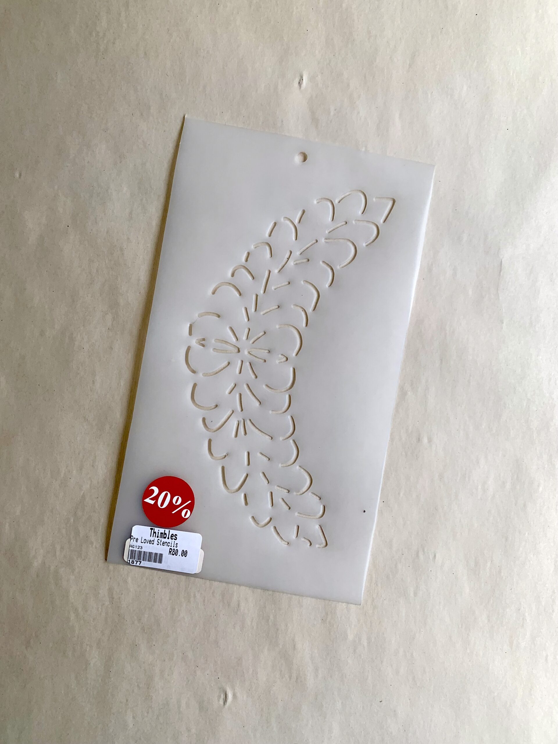 Graceful Feather Sprig Stencil