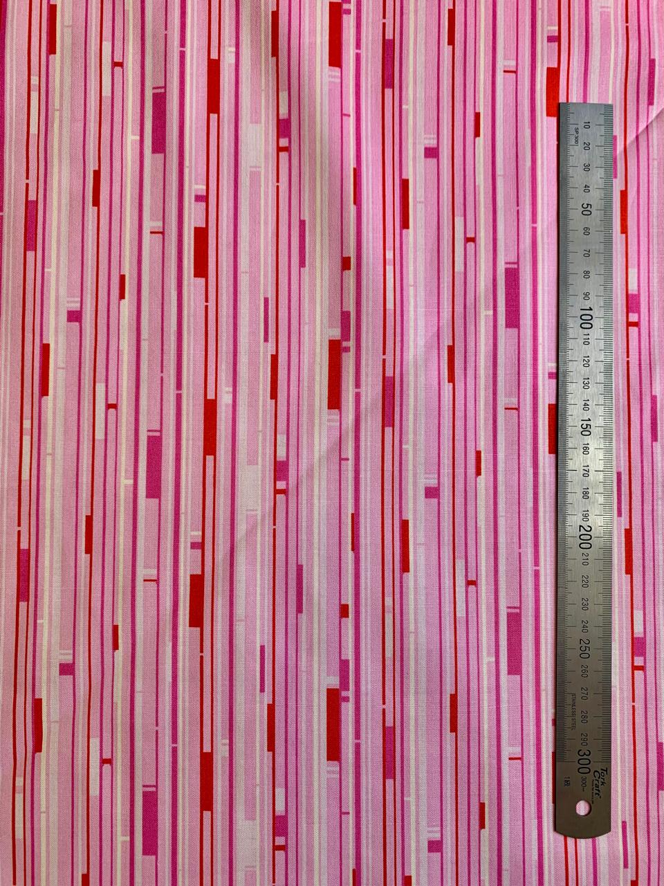 Pink & Red Linear “Technicolor” Stripes